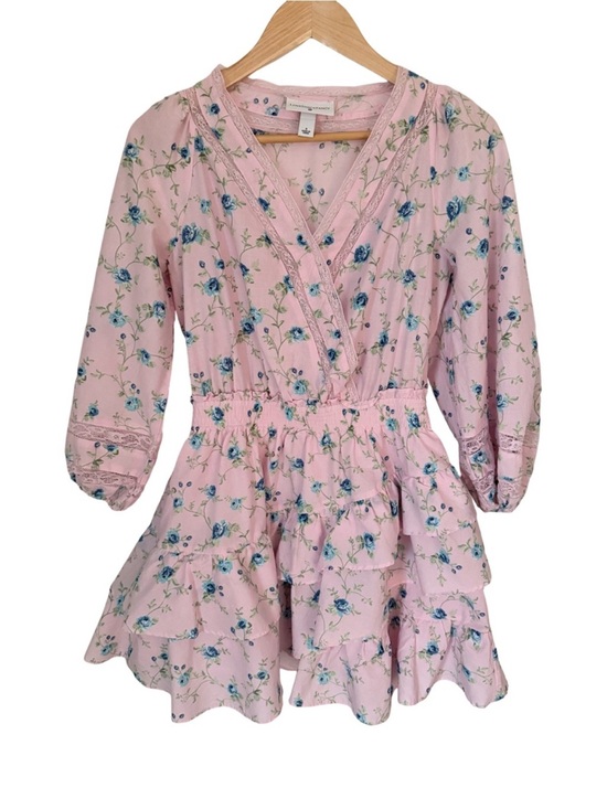 LoveShackFancy Dresses & Skirts - LoveShackFancy X Target Esme Wrap Mini Pink Floral Dress Size S